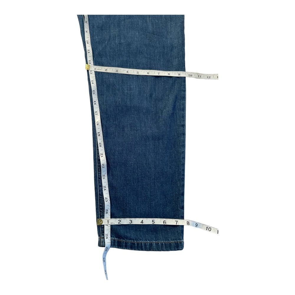 Uniqlo Women Jeans Size 25 Inch Blue High Rise Belted Paperbag Fit Denim - Picture 14 of 15